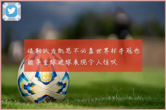 福勒认为凯恩不必靠世界杯夺冠也能争金球进球表现令人惊叹